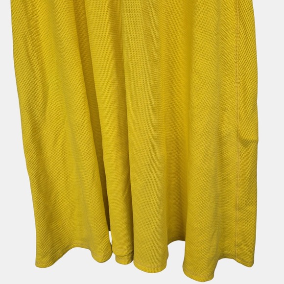 EVERLANE Womens Organic Cotton Small Dress Yellow  Waffle Tank Maxi Pullover - Picture 4 of 11